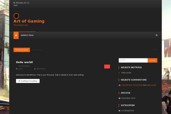 art-of-gaming.org site used Gaming-mag