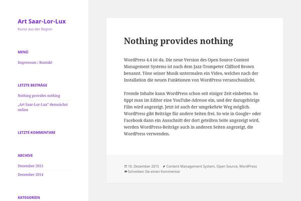 Twenty Fifteen theme site design template sample