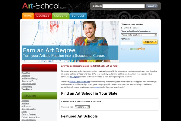 ART theme site design template sample
