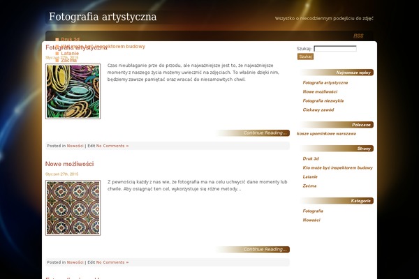 Glowing Amber theme site design template sample