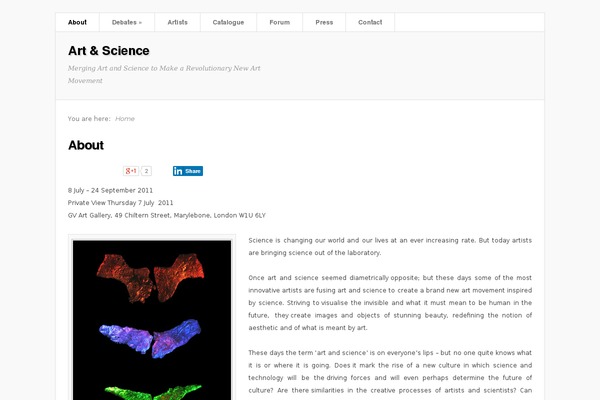 artandscience.org.uk site used Prototype