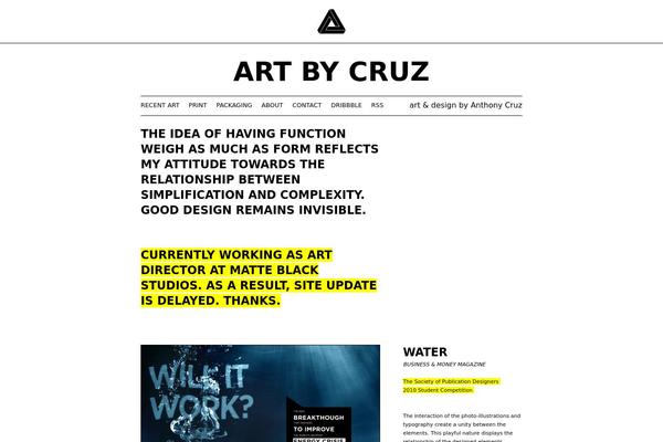 artbycruz.com site used Sharpfolio