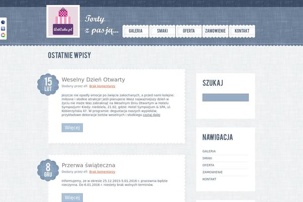 Cake theme site design template sample