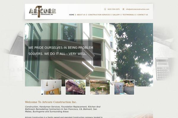 Artcore theme site design template sample