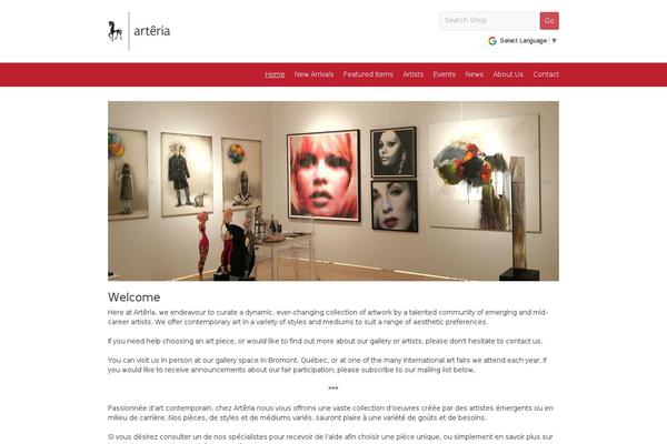 arteriagallery.com site used Arteria-git