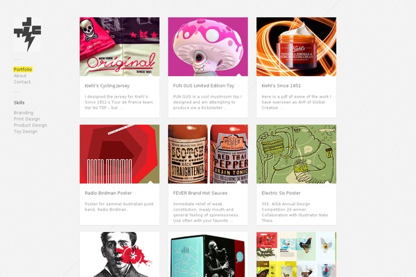 Gridlocked theme site design template sample