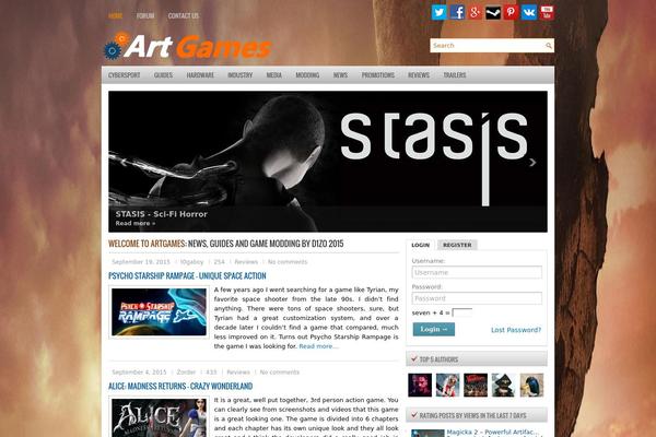 Gamefusion theme site design template sample