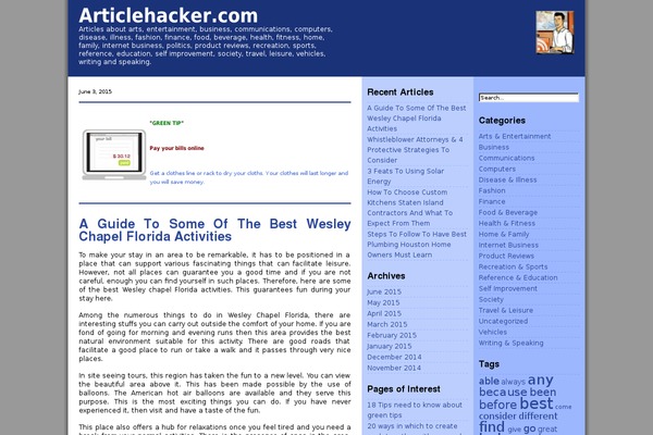 Prosense Blue theme site design template sample