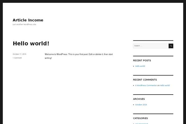 Twenty Sixteen theme site design template sample
