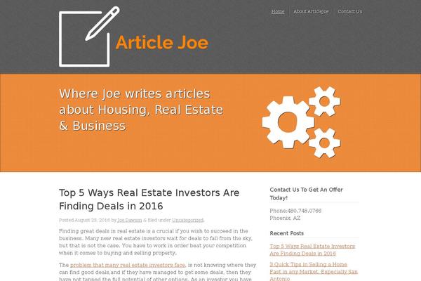 Kore theme site design template sample