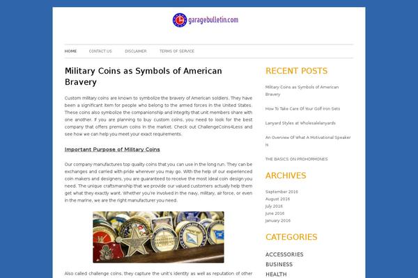 Tiny Forge theme site design template sample