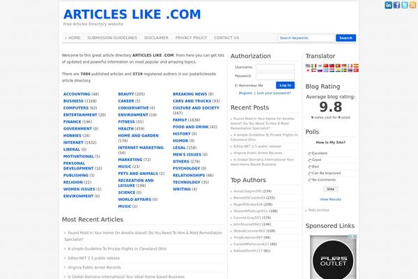 Meganews theme site design template sample