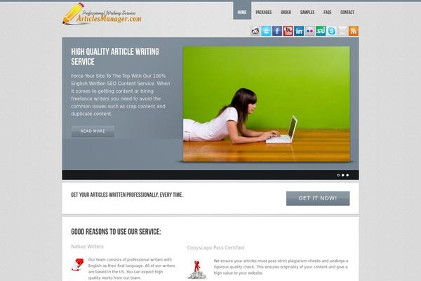 Fusion theme site design template sample