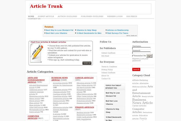 Site using Article Directory plugin