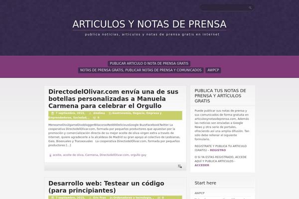 Purple Pro theme site design template sample