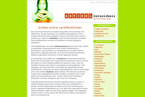 artikelverzeichnis.eu site used Artikelverzeichnis