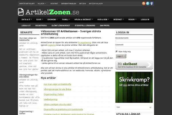 Site using Article Directory plugin