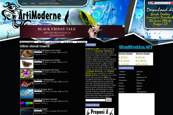 Infinity theme site design template sample