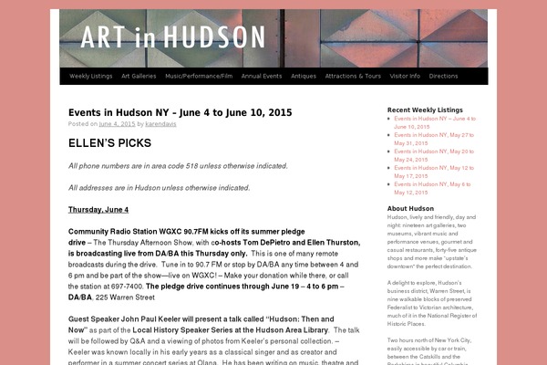 artinhudson.org site used Twentyten-child