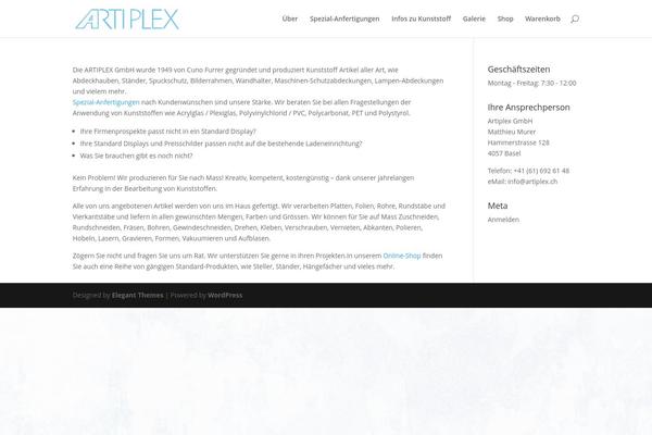 artiplex.ch site used Divi-artiplex-child