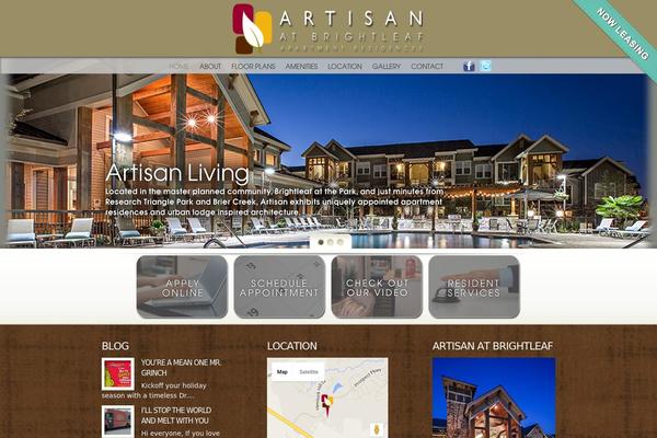 Artisan theme site design template sample