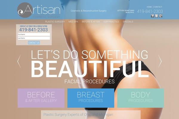 Artisan theme site design template sample
