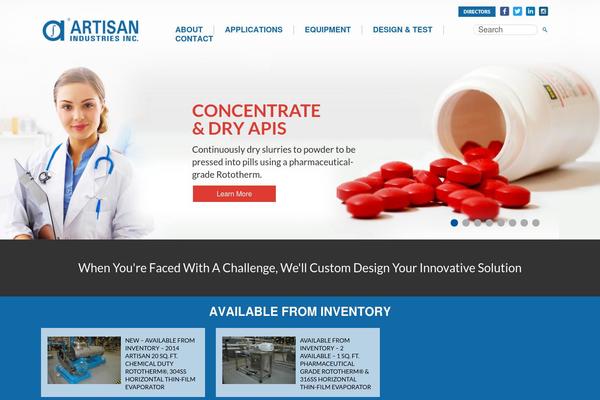 Artisan theme site design template sample