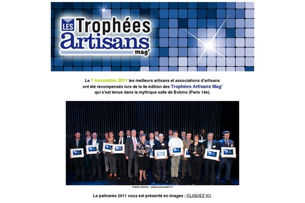 artisansmag.fr site used Twenty Eleven