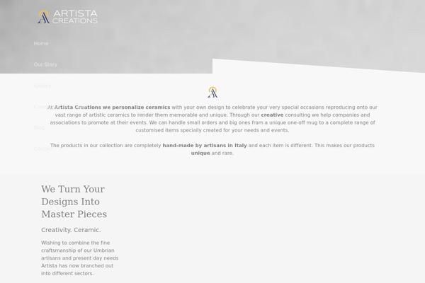 Artista theme site design template sample