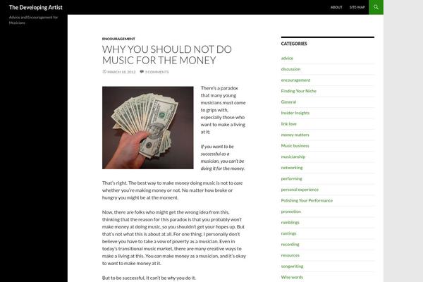 Twenty Fourteen theme site design template sample