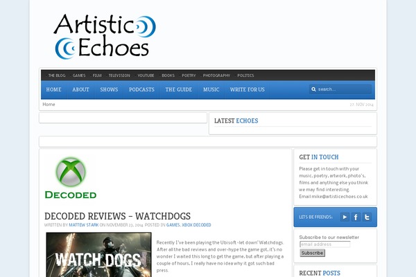 Revista theme site design template sample