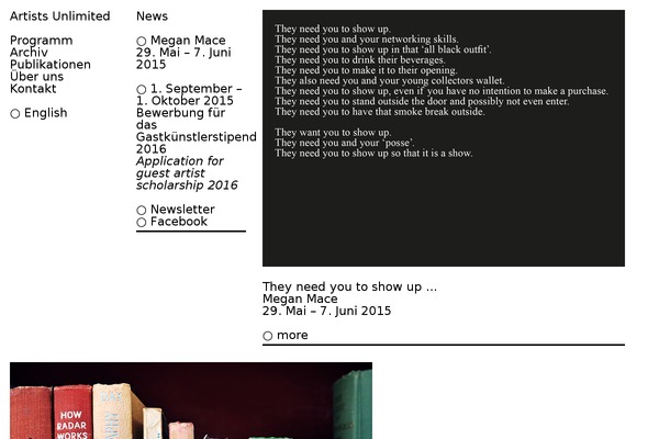 artists-unlimited.de site used Grid-a-licious