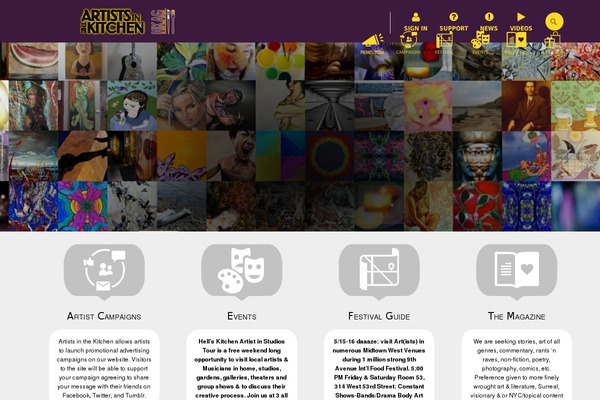 artistsinthekitchen.org site used Socialreach