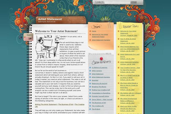 Wp-theme-notepad-chaos theme site design template sample