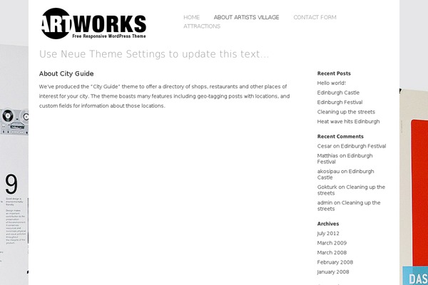 ArtWorkResponsive theme site design template sample