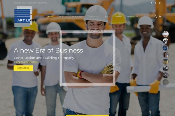 Thebuilt-child theme site design template sample