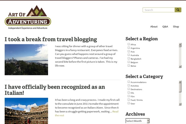 artofbackpacking.com site used Aoa
