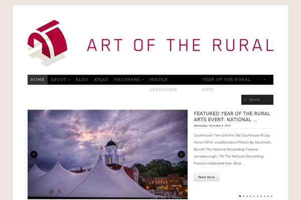artoftherural.org site used Organic Magazine