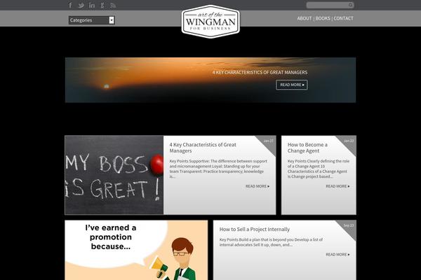 Wingman theme site design template sample