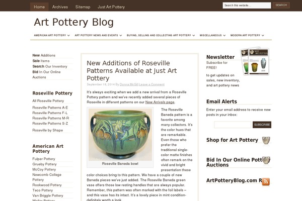 artpotteryblog.com site used Divi-master