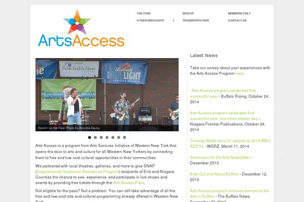 arts-access.net site used Organic_verbage_free