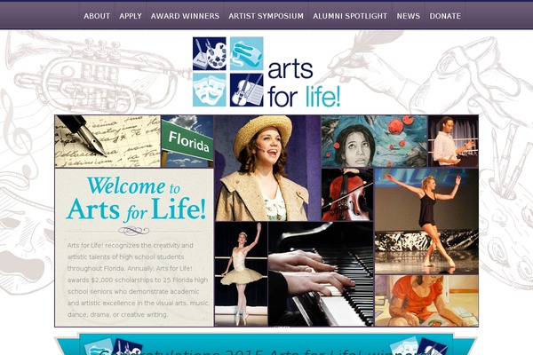 artsforlifeaward.org site used Excelined