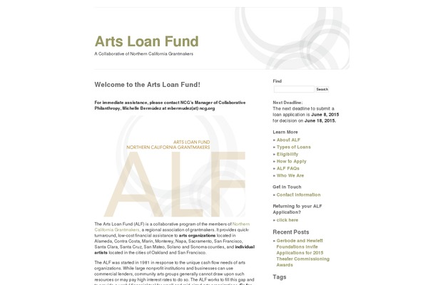 artsloanfund.org site used minimalism