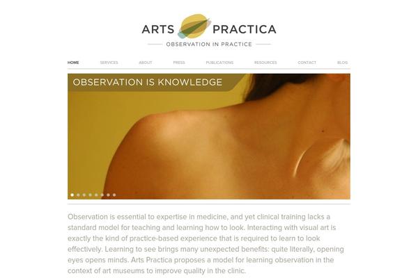 artspractica.com site used Folioway