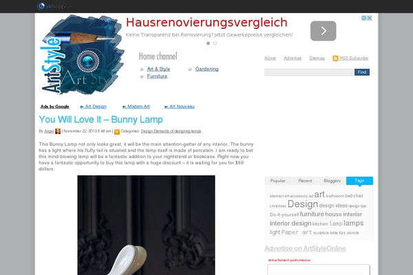 Yabloggy theme site design template sample