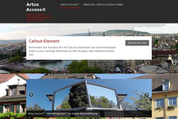 Parallax Pro theme site design template sample