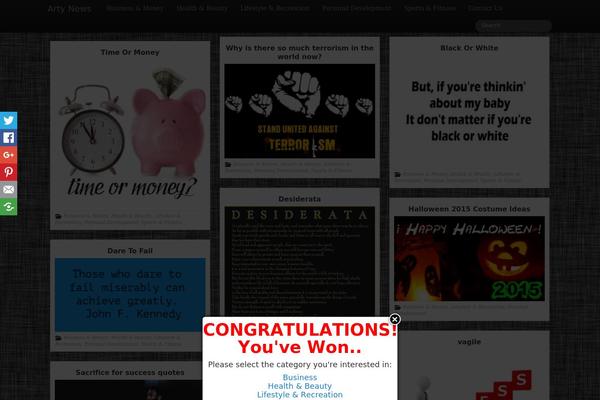 artynews.com site used Curation-news