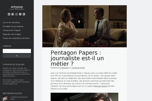artypop.com site used Author Child Theme