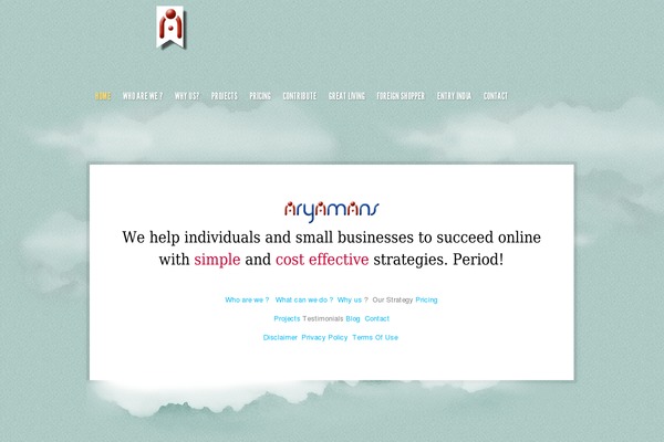Sky theme site design template sample