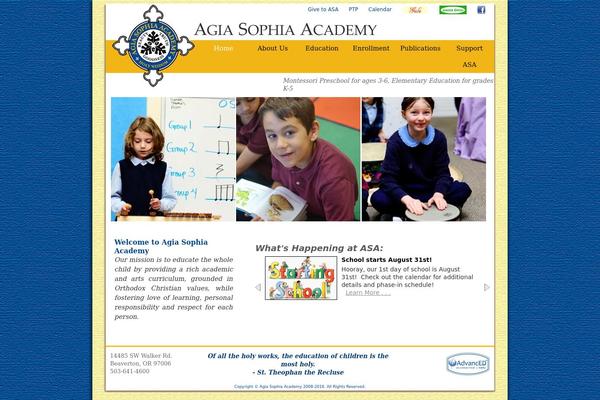 Asa theme site design template sample